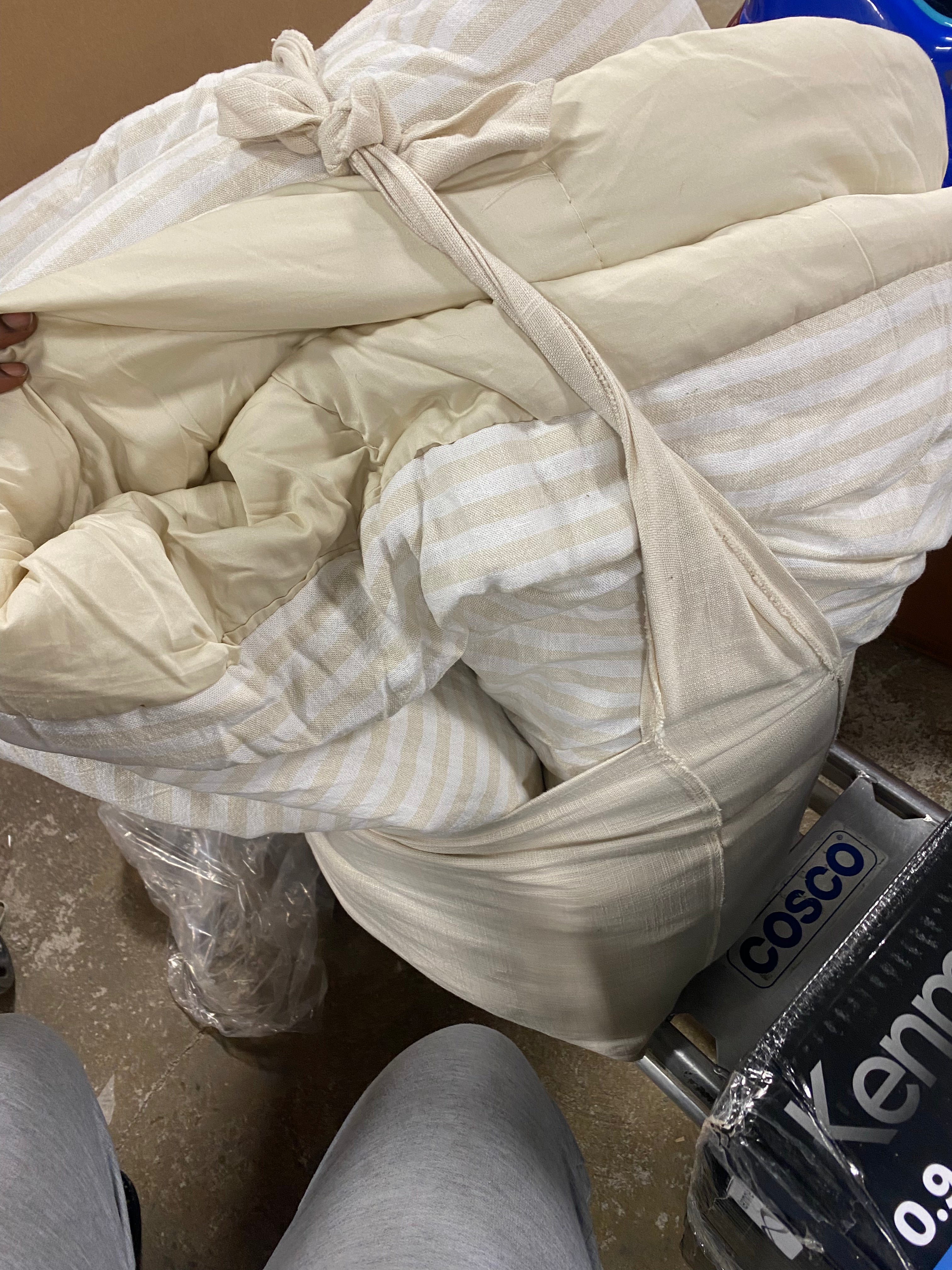 Heavyweight Linen Blend Stripe Comforter ONLY - King/California King