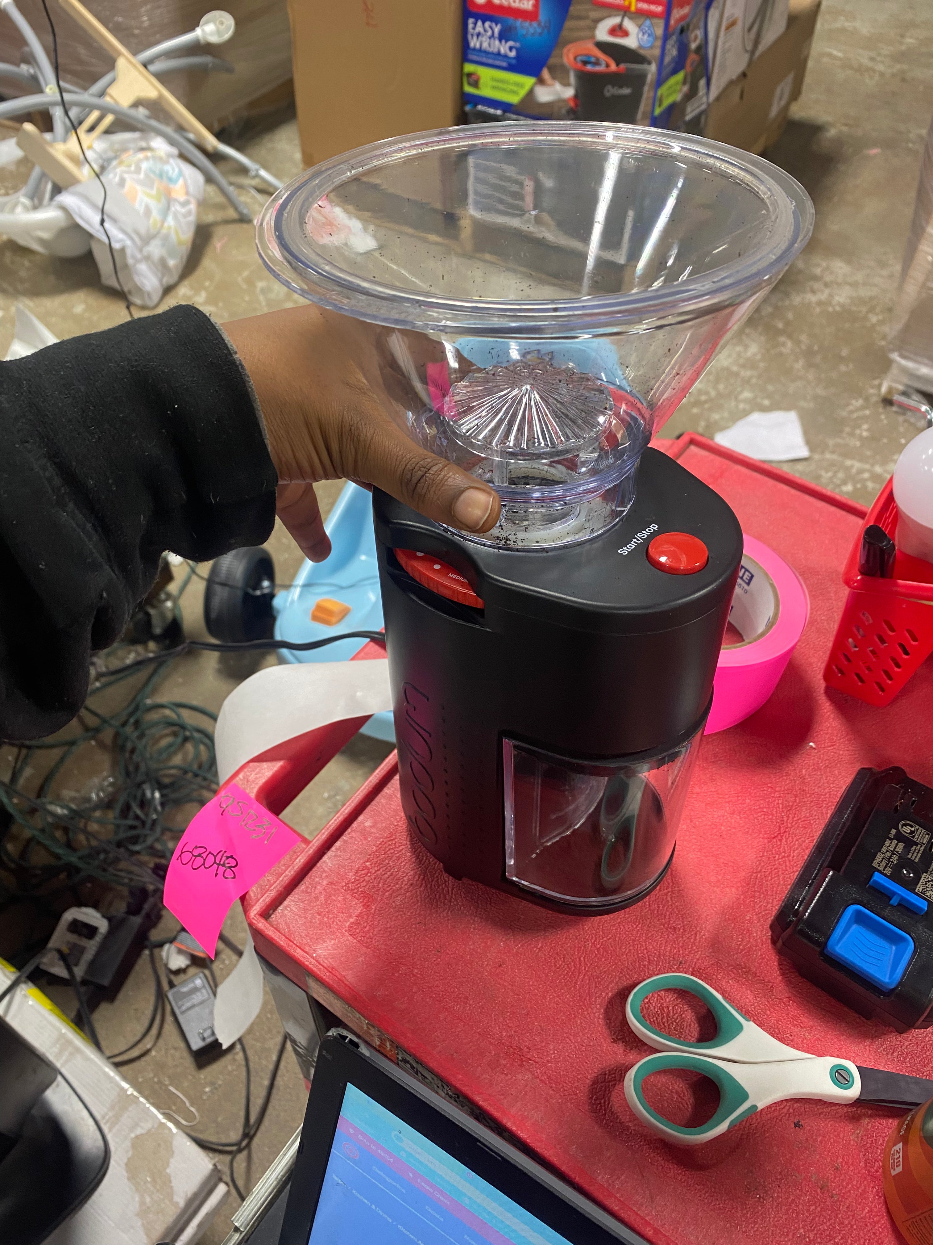 Bistro Conical Burr Electric Coffee Grinder Black: 12 Settings, Stainless Steel, BPA-Free, Coarse to Fine Grind