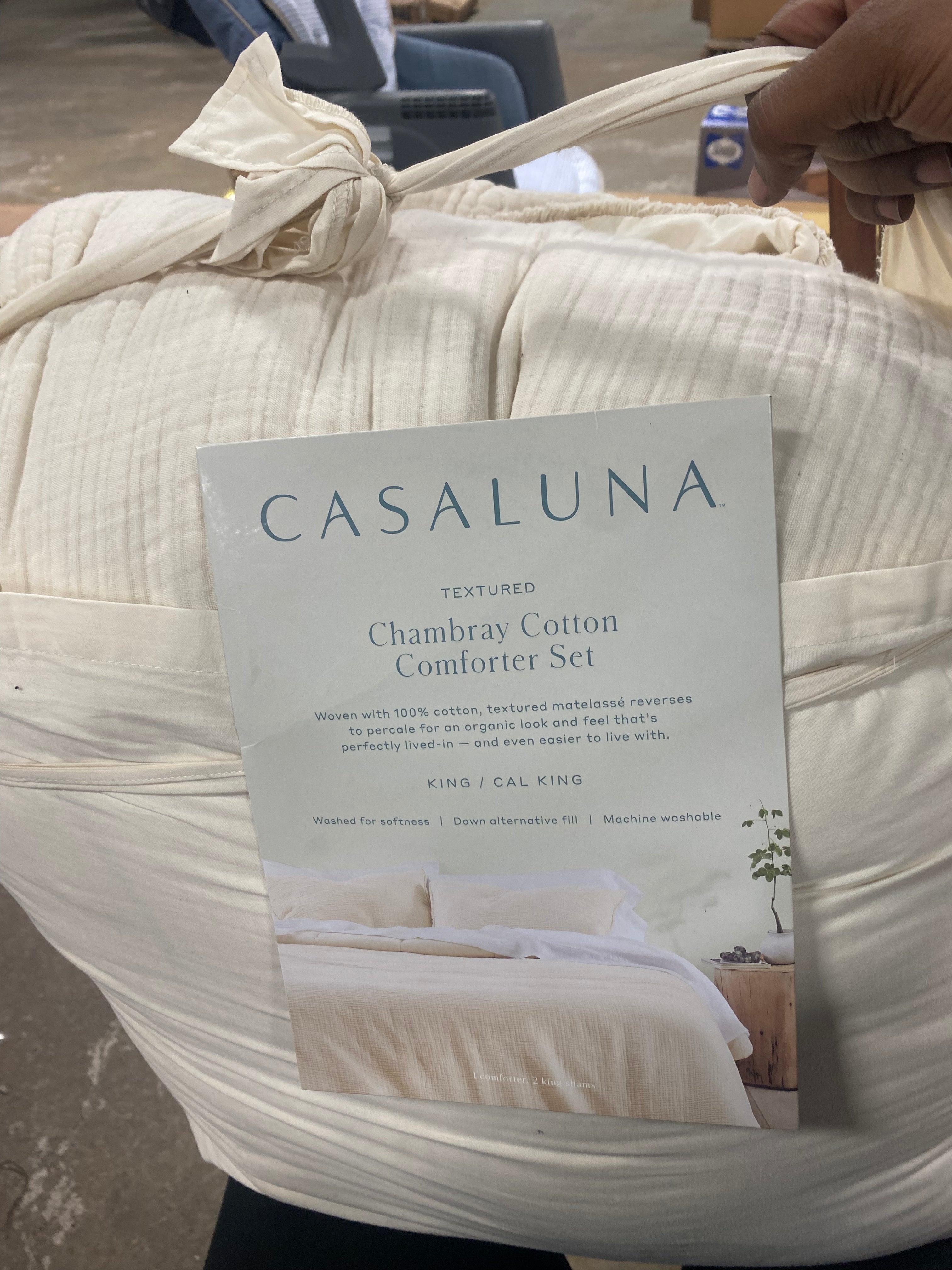 Textured Chambray Comforter & Sham Set - King