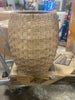Outdoor Wicker  Barrell Side Table (Grey)