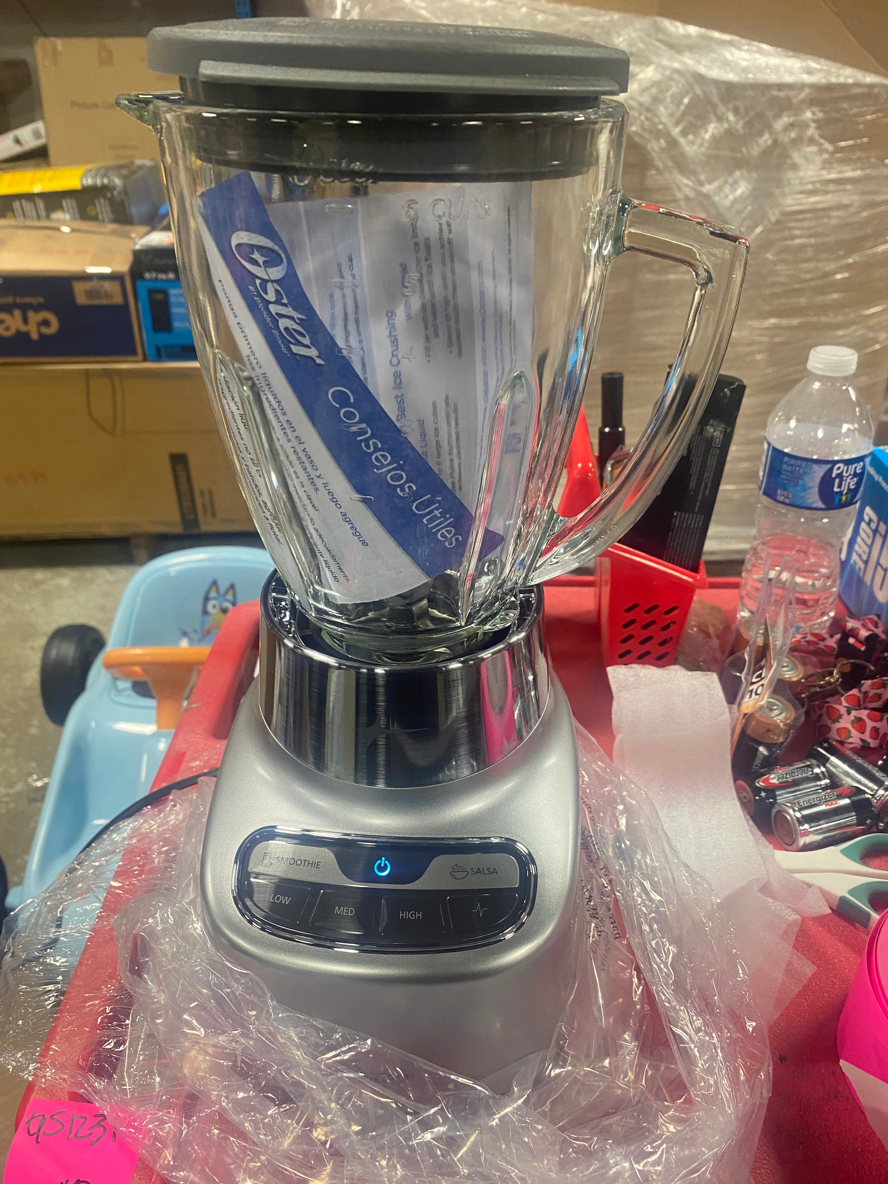 2-in-1 One Touch Blender - Stainless Steel: Glass Jar, 6 Speeds, Smoothies, Ice Crush, Dishwasher-Safe Parts