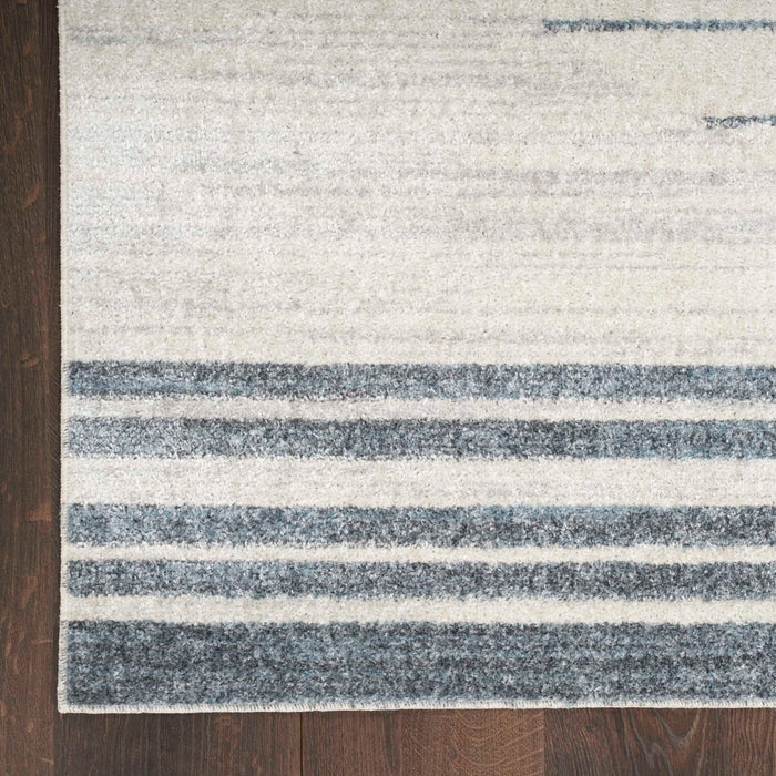 ASTRA WASHABLES Ivory Blue 3'3"x5'