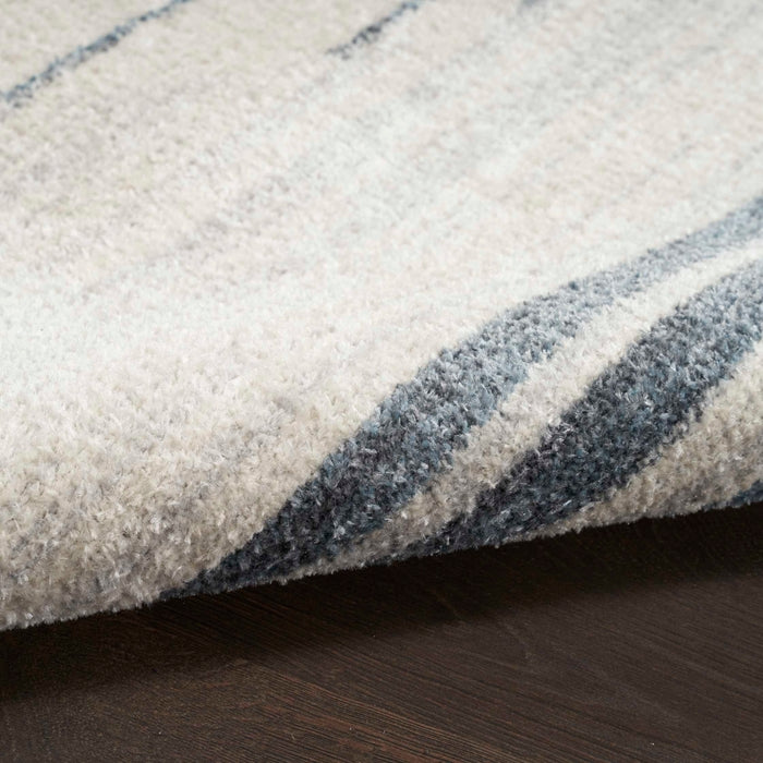 ASTRA WASHABLES Ivory Blue 3'3"x5'