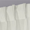 Belgian Jacquard Sheer Double Pinch Pleat Top Curtain Panel Pair - Winter White