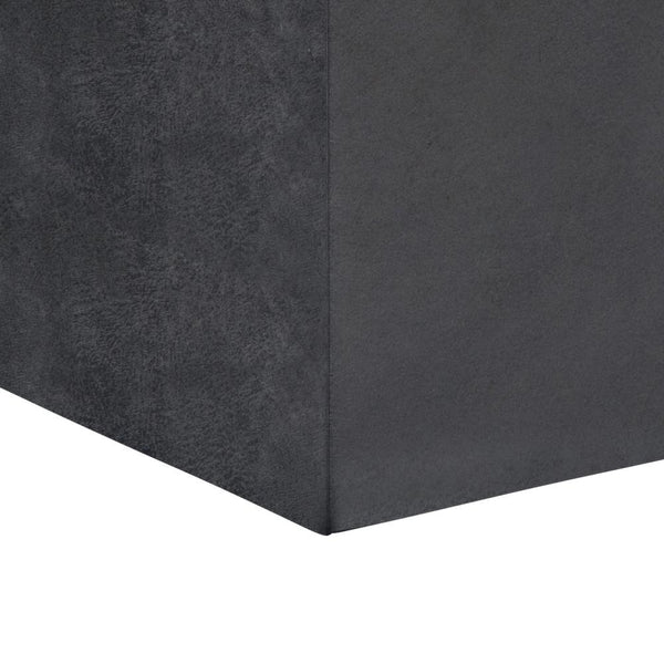 Cube Storage Ottoman in Distressed Vegan Leather