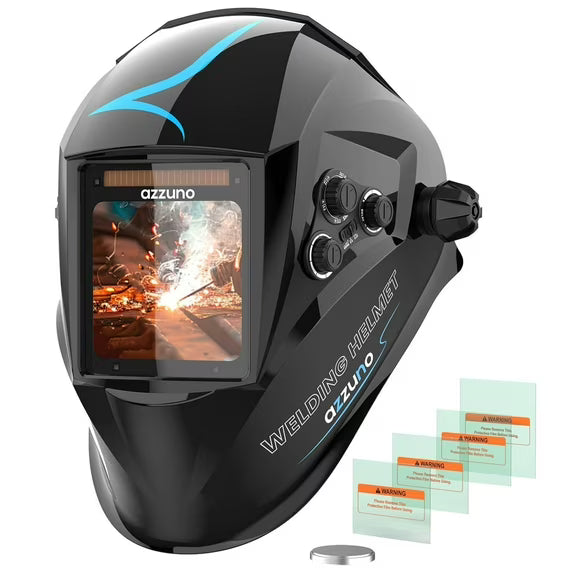 Large View Welding Helmet True Color Auto Darkening Solar Powered Welder Hood