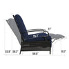 Aadhira Adjustable Outdoor Recliner Patio Chair with Cushions - Comfortable Recliner Chair
