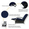 Aadhira Adjustable Outdoor Recliner Patio Chair with Cushions - Comfortable Recliner Chair