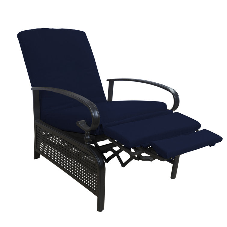 Aadhira Adjustable Outdoor Recliner Patio Chair with Cushions - Comfortable Recliner Chair