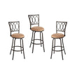 Aahir Swivel Upholstered Adjustable Height Bar Stool (Set of 3)