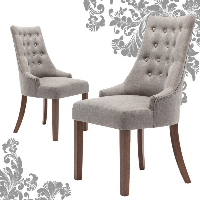 Aalbert Tufted Wing Back Dining Chairs (Set of 2)
