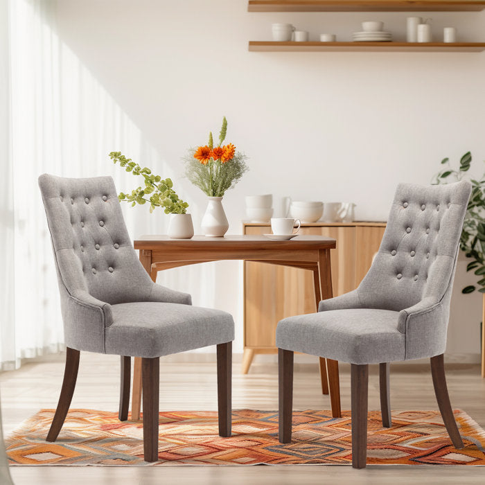 Aalbert Tufted Wing Back Dining Chairs (Set of 2)