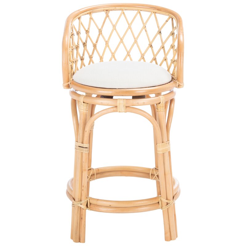 Natural Aamani Solid Wood Counter Stool