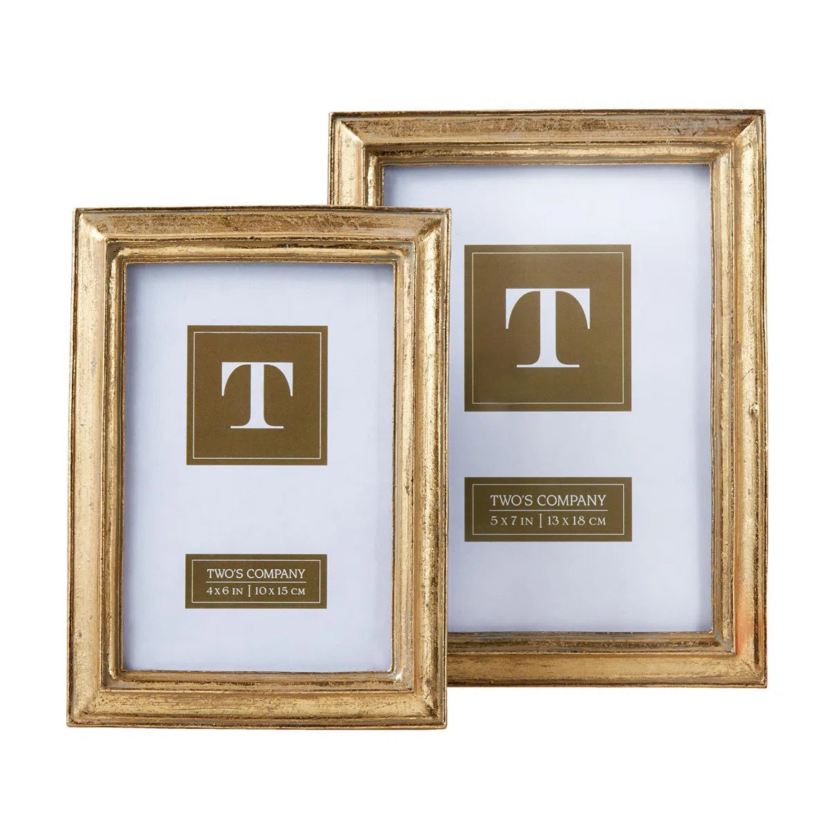 Abby Gold Beveled Picture Frame - Set of 2