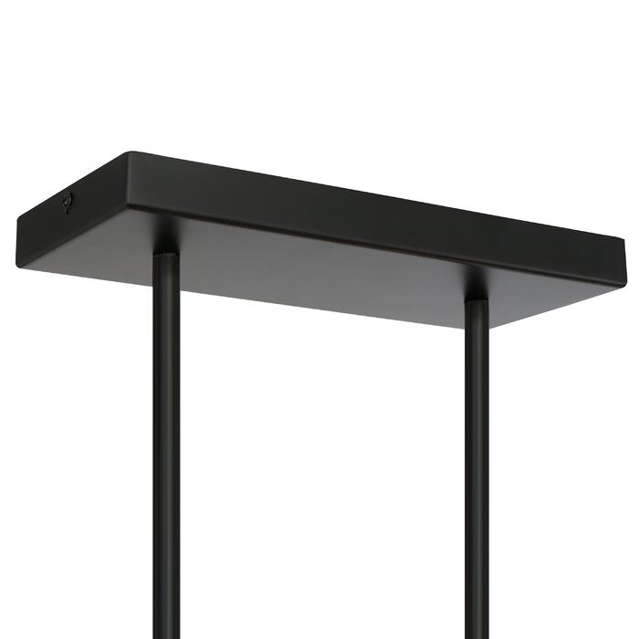 Black Abernathy 8 - Light Kitchen Island Linear Pendant