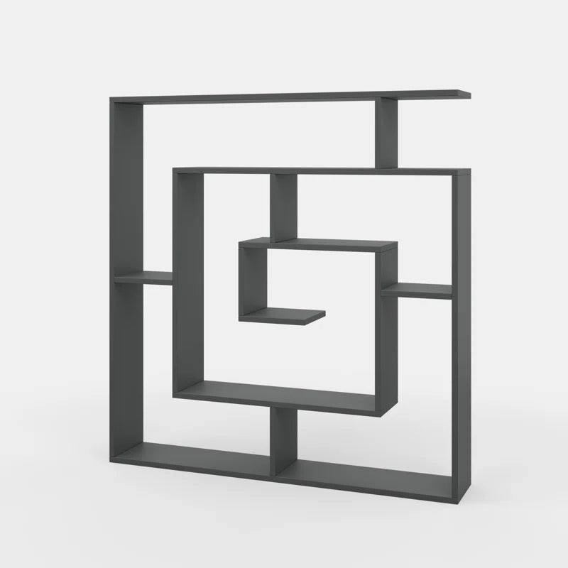 Anthracite Abston Geometric Bookcase