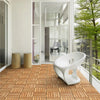 Acacia Natural Wood Interlocking Deck Tiles (Set of 27)