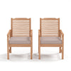 SET OF 2 Acacia Outdoor Dining Armchairs (final cut, no further discounts)