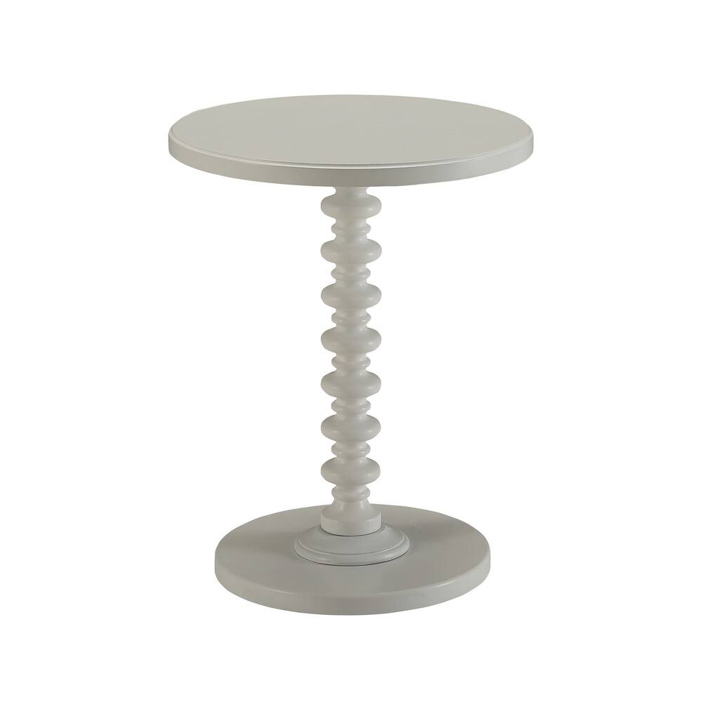 Furniture Acton Round Spindle Accent Table - White
