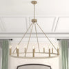 Acroma 12-light Modern Farmhouse Wagon Wheel Chandelier - French Ash