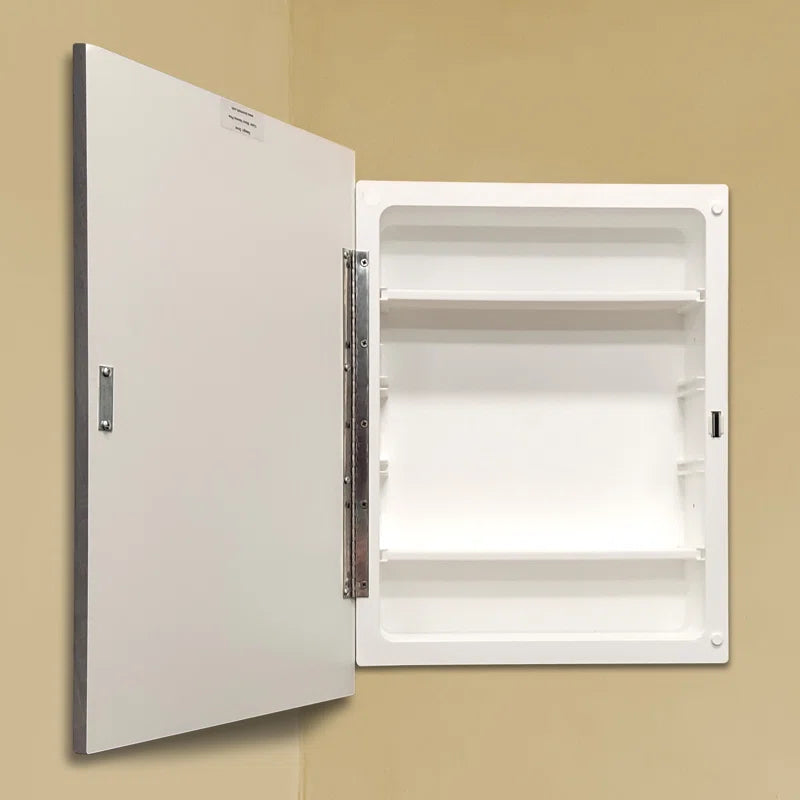 Fox Gray Adaiya Recessed Medicine Cabinet with 2 Adjustable Shelves