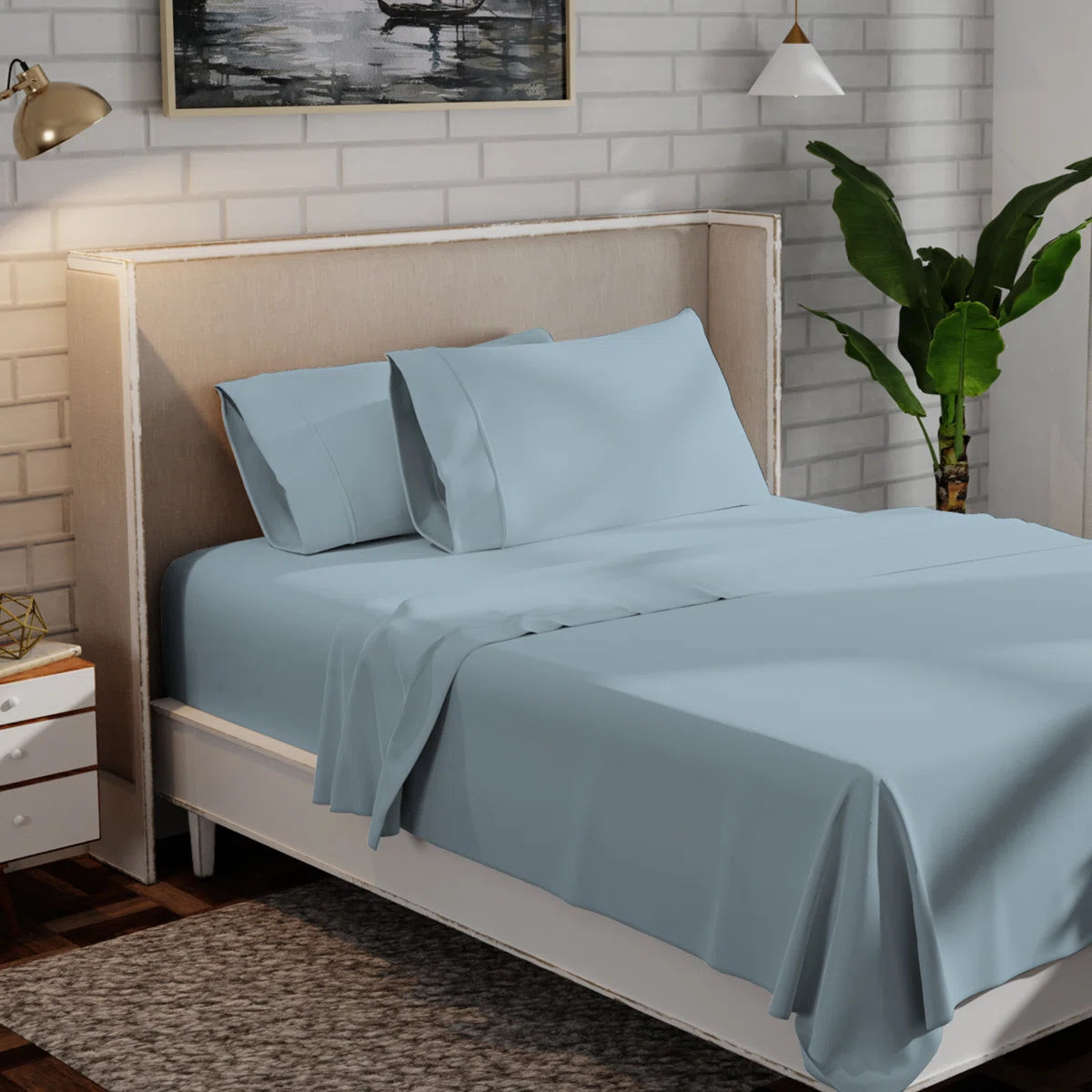 Adelaja Cool & Crisp Percale Weave Sheet Set - Queen