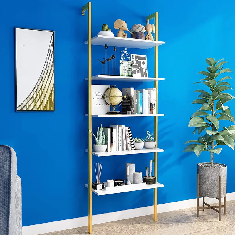 White Adelea Ladder Bookcase