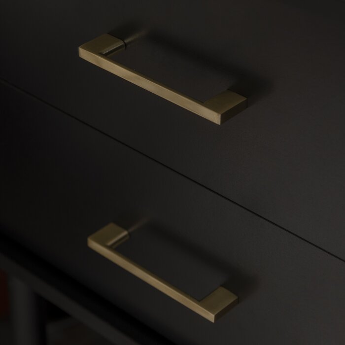 Black Ailisa Manufactured Wood Nightstand