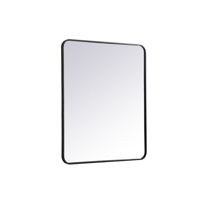 Black Alessandra Metal Wall Mirror