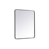 Black Alessandra Metal Wall Mirror