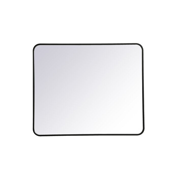 Black Alessandra Metal Wall Mirror