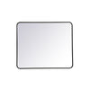 Black Alessandra Metal Wall Mirror
