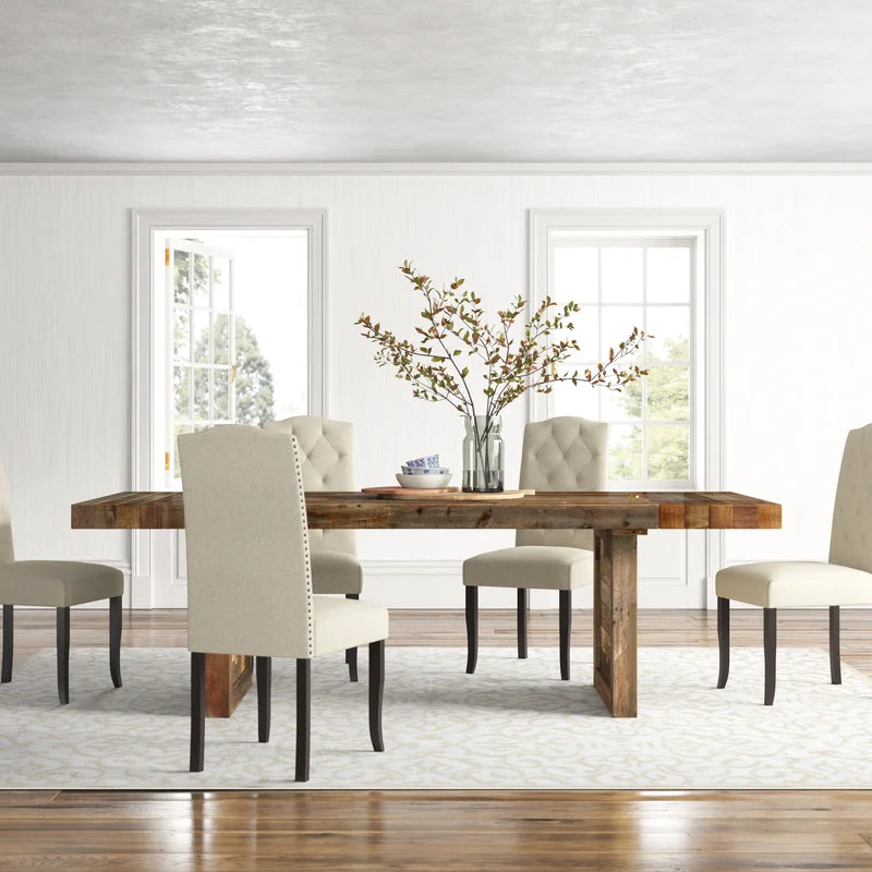 Natural Alfa Extendable Solid Wood Dining Table Base Only – Salvage ...