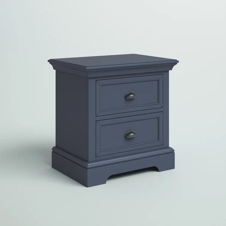 Blue Alicea Solid + Manufactured Wood Nightstand