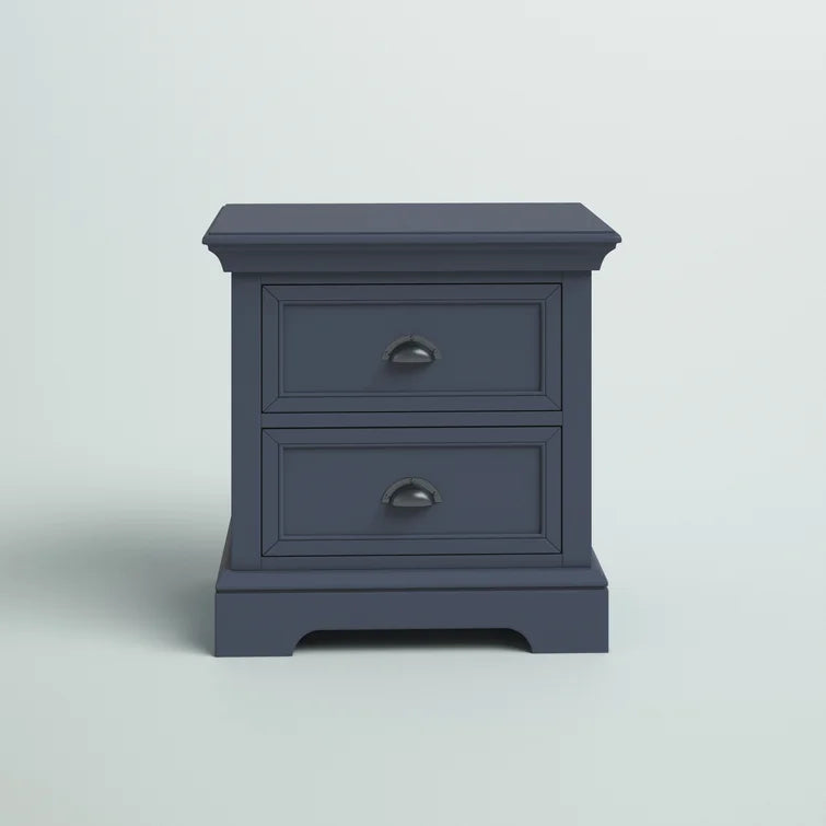 Blue Alicea Solid + Manufactured Wood Nightstand