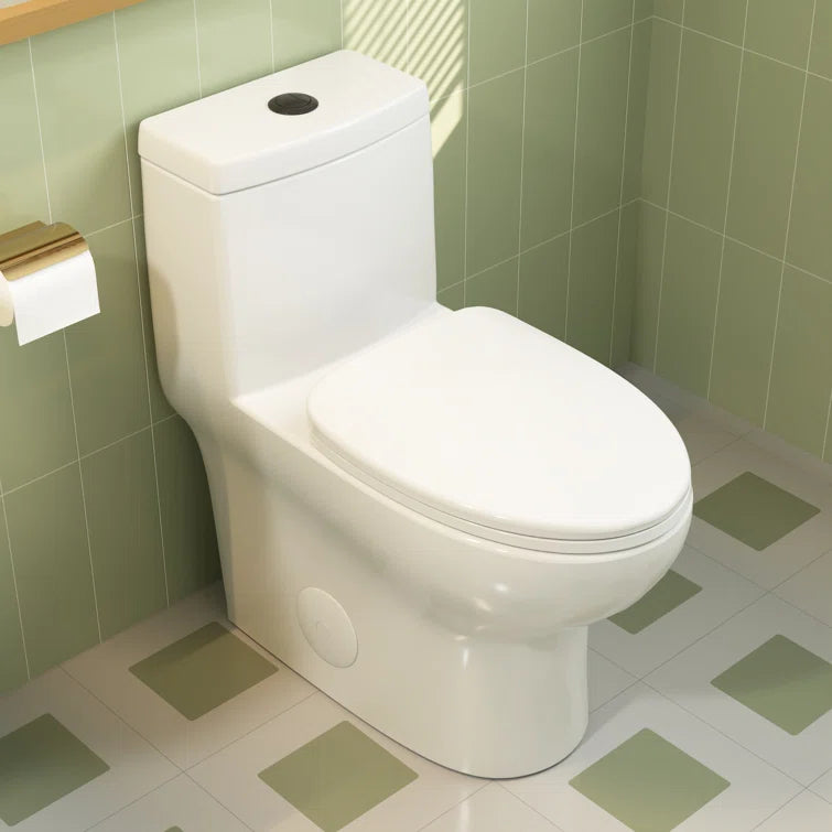 Black Ally Standard Bathroom Toielt, Modern Toilet with Comfort Chair Height Floor Mounted(Seat Included)