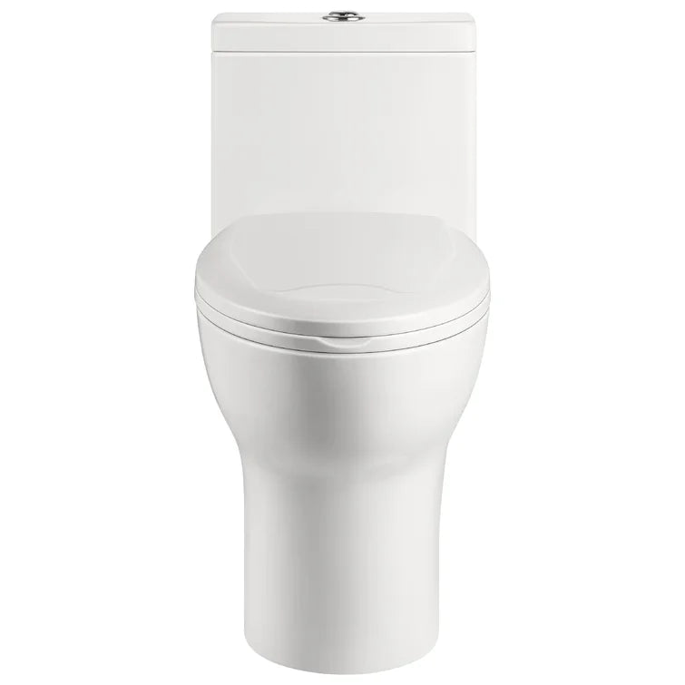 Black Ally Standard Bathroom Toielt, Modern Toilet with Comfort Chair Height Floor Mounted(Seat Included)