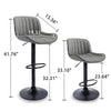 1-Piece Almeida Swivel Upholstered Adjustable Height Bar & Counter Stool with Metal Frame