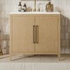 Alsup Single Bathroom Vanity with Quartz Top, 36”