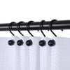 Black Aluminum Rust Resistant Shower Curtain Hook (Set of 12)