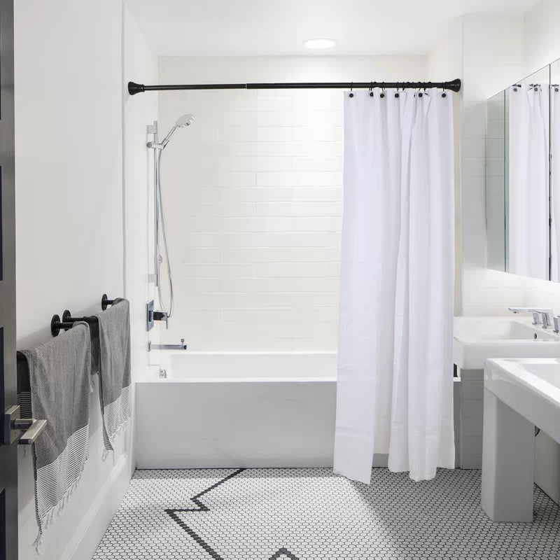Black Aluminum Rust Resistant Shower Curtain Hook (Set of 12)