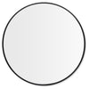 Black Ambreen Round Metal Wall Mirror