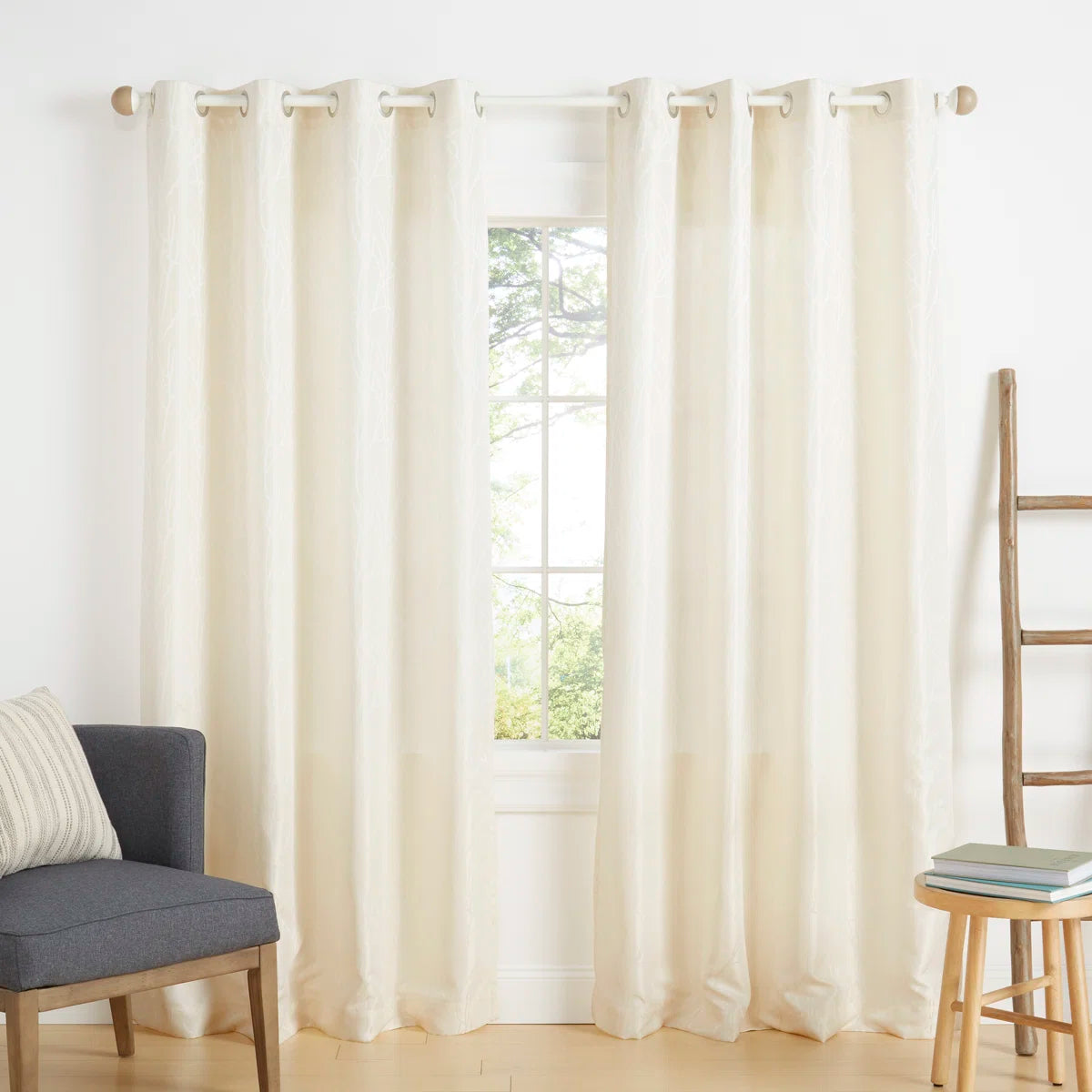 Angee Polyester Semi Sheer Curtain Pair (Set of 2)