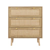 3-Drawer Rattan Chest of Drawers