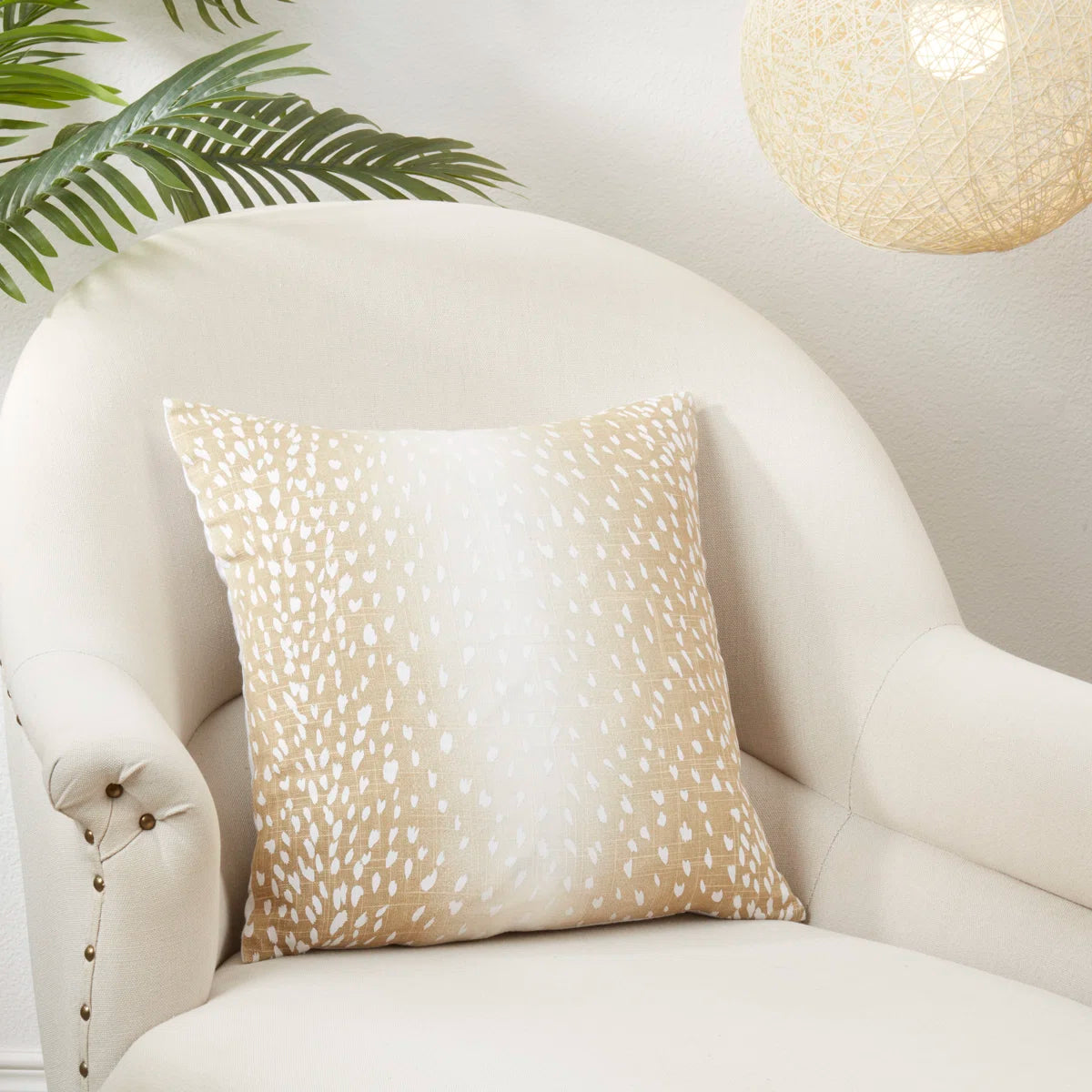 Antelope Collection Linen Throw Pillow