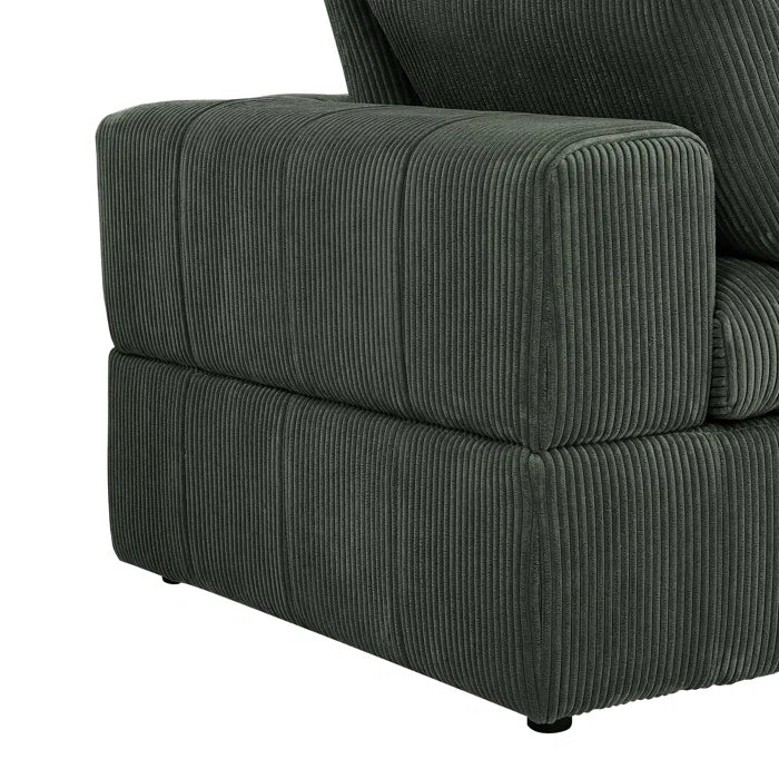 Antino 1 - Piece Corduroy Sectional Ottoman ONLY