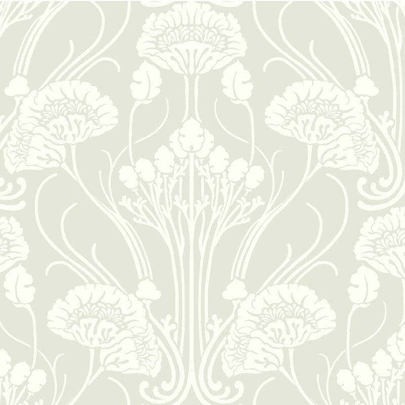 Bone Beige Antonina Vella Deco Damask Double Roll (Set of 2)