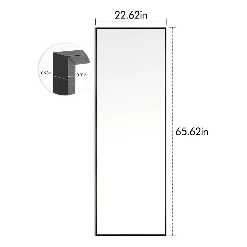 Aquavia Rectangle Full Length Floor Standing Metal Mirror