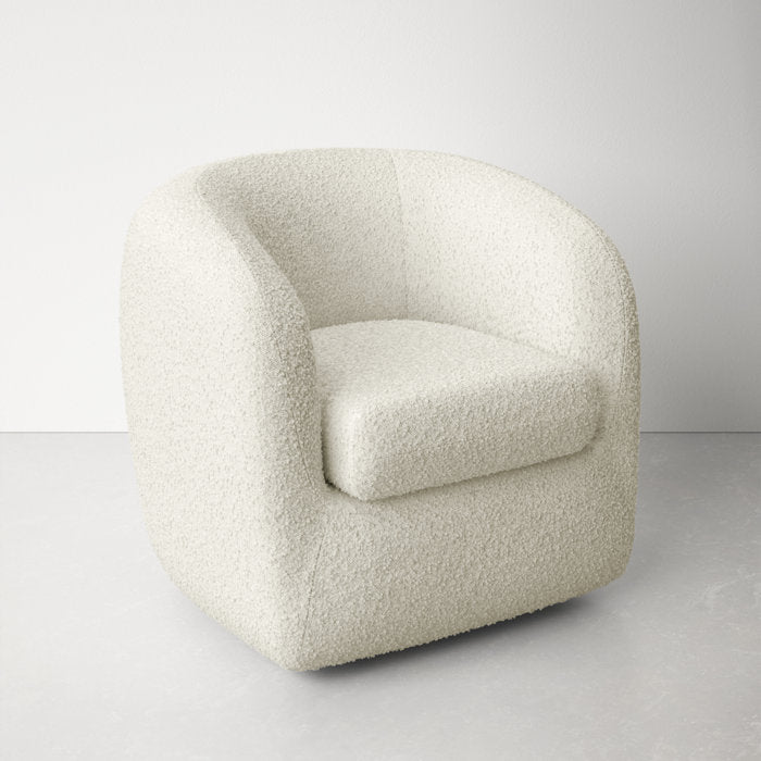 Aquila Upholstered Swivel Barrel Chair