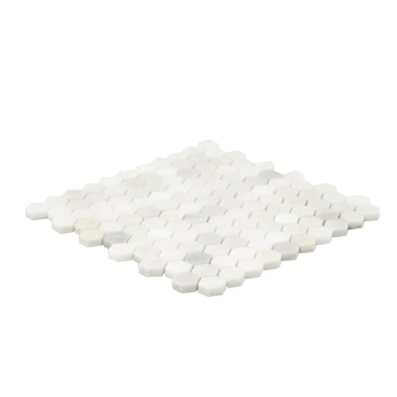100 sq ft. Arabescato Carrara 12 in. x 12 in. Marble Honeycomb Mosaic Wall and Floor Tile, 10 boxes (final cut, no further discounts)